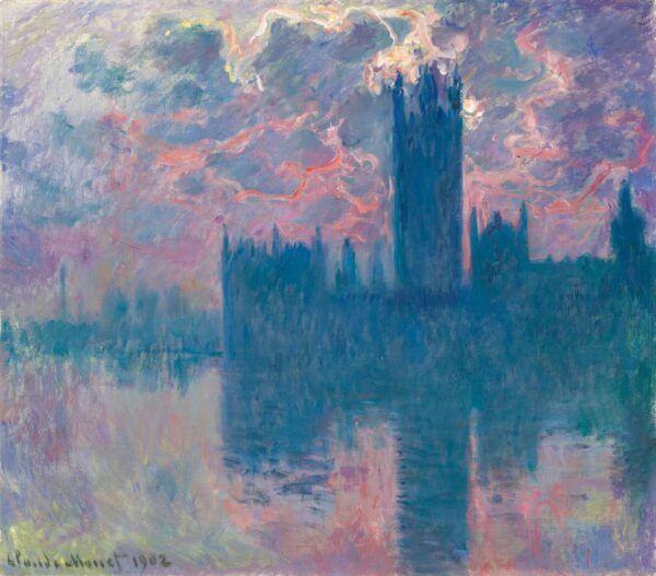 Le Parlement, soleil couchant (W1603) – Claude Monet Claude Monet 70x70