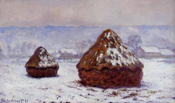 Meules, effet de neige de Claude Monet Claude Monet 105x70