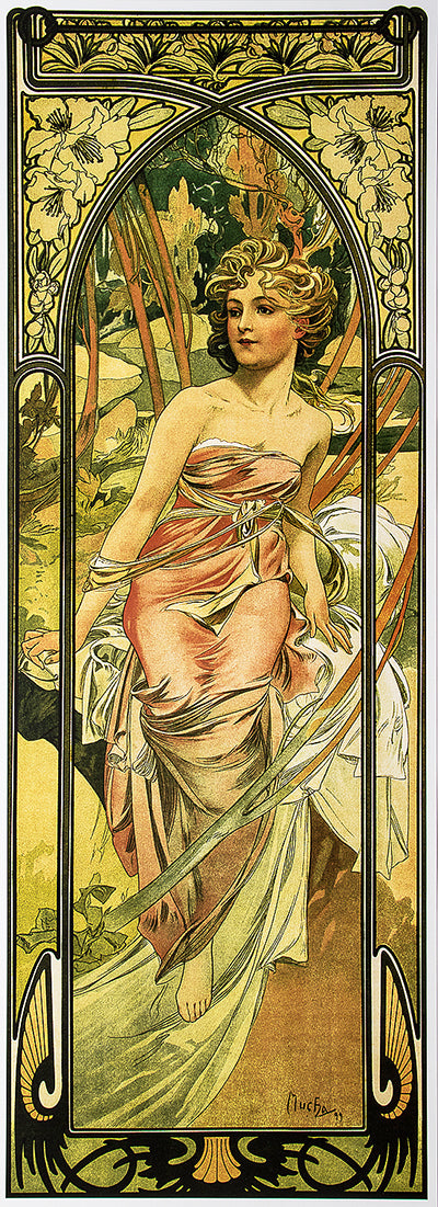 Éveil du matin – Mucha Alphonse Mucha 60x180