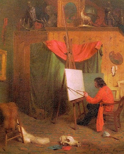 Autoportrait dans le studio, 1860 – William Holbrook Beard William Holbrook Beard