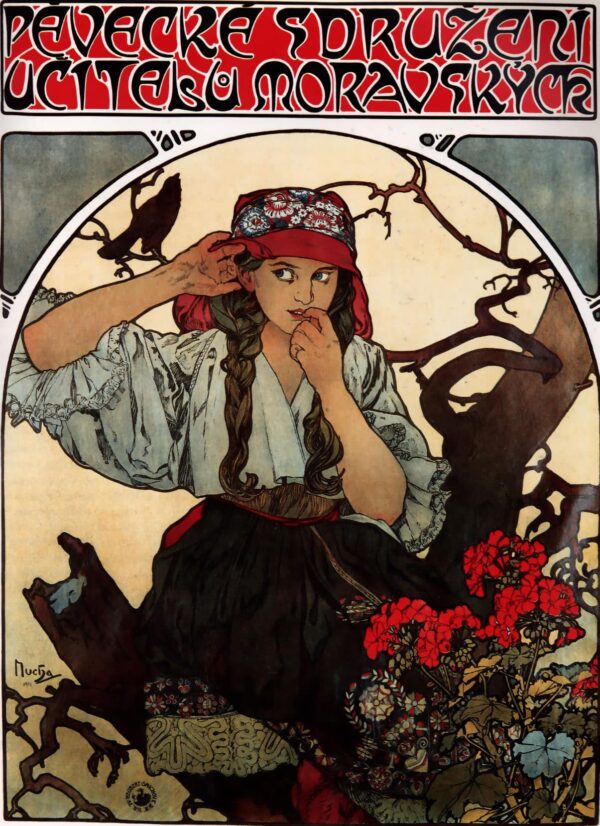 Chorale des enseignants de Moravie – Mucha Alphonse Mucha 70x105