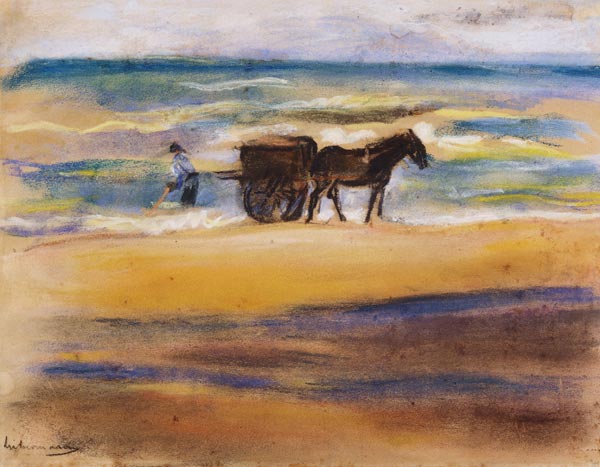 Chercheur de coquillages sur la plage – Max Liebermann Max Liebermann 85x75