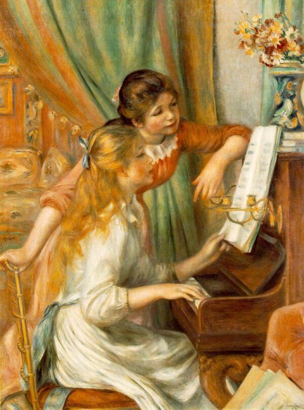 Jeunes filles au piano 1892 – Pierre-Auguste Renoir Pierre-Auguste Renoir 70x85