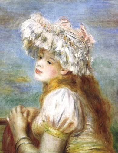 Fille avec un chapeau en dentelle – Pierre-Auguste Renoir Pierre-Auguste Renoir 70x85