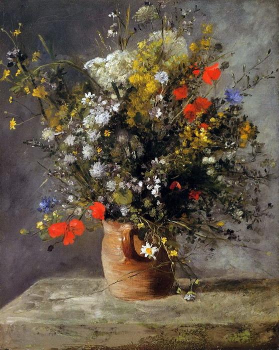 Fleurs dans un vase, 1866 – Pierre-Auguste Renoir Pierre-Auguste Renoir 70x85