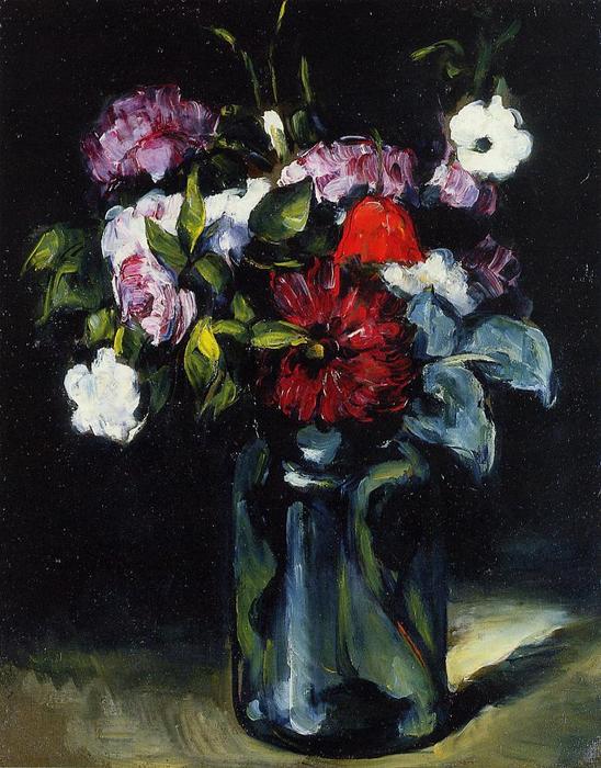 Fleurs dans un vase bleu – Paul Cézanne Paul Cézanne 70x85