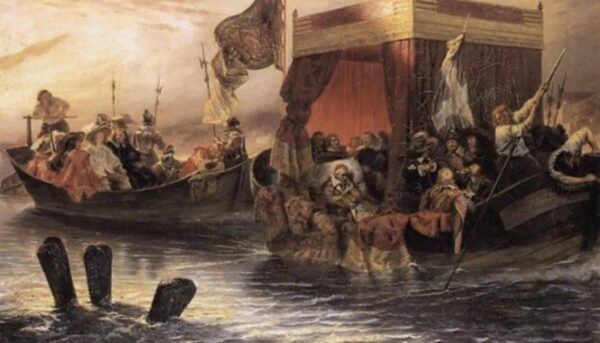 La barge du cardinal de Richelieu sur le Rhône – Paul Delaroche Paul Delaroche 120x70