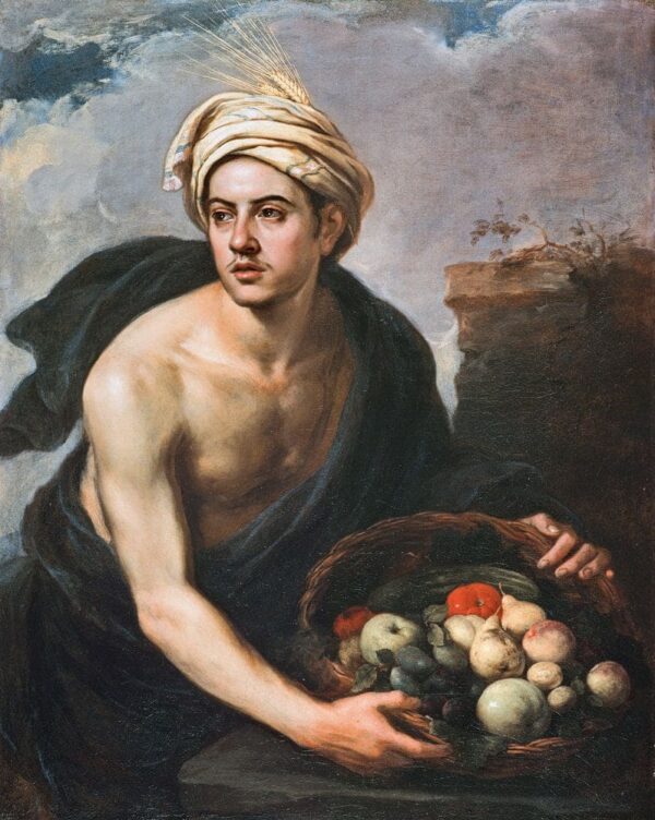 Jeune homme avec un panier de fruits (personnification de l’été) – Bartolomé Esteban Murillo Bartolomé Esteban Murillo 70x85