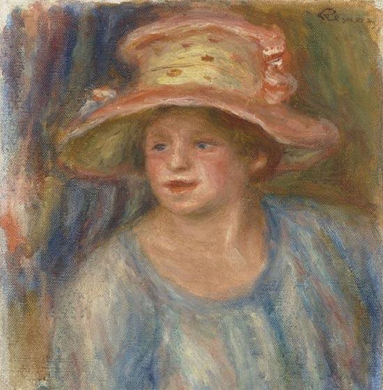 Femme avec un chapeau, vers 1915 – Pierre-Auguste Renoir Pierre-Auguste Renoir 70x70