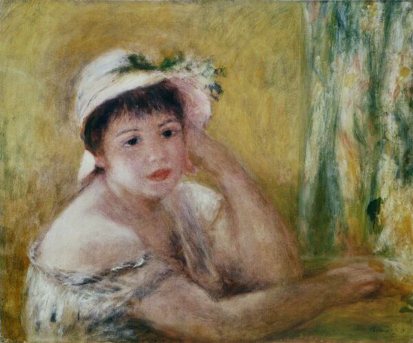 Femme avec le chapeau de paille – Pierre-Auguste Renoir Pierre-Auguste Renoir 85x75