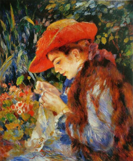Mlle Marie-Thérèse Durand-Ruel cousant – Pierre-Auguste Renoir Pierre-Auguste Renoir 2