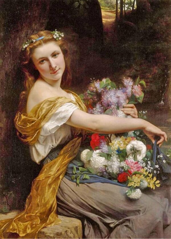 Fille aux fleurs – Pierre Auguste Cot Pierre-Auguste Cot 70x105