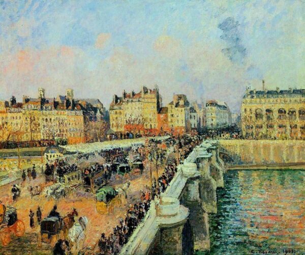 le pont neuf après-midi – Camille Pissarro Camille Pissarro 85x75