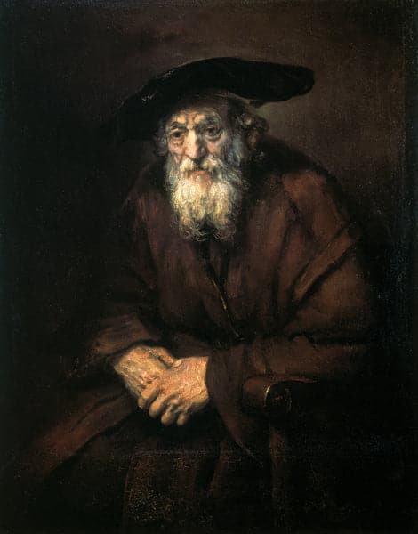 Portrait d’un vieux juif – Rembrandt van Rijn Rembrandt van Rijn 70x85