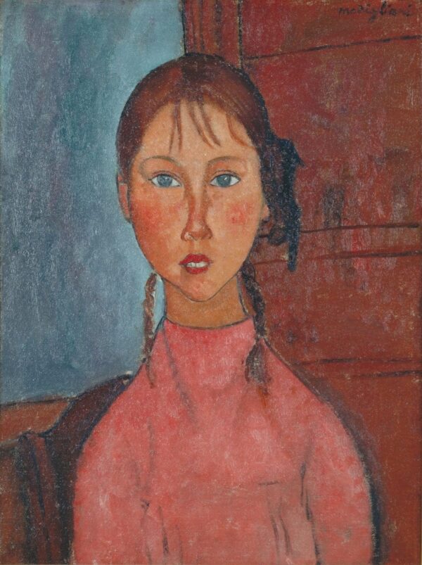 Fille avec des nattes – Amedeo Modigliani Amedeo Modigliani 70x85