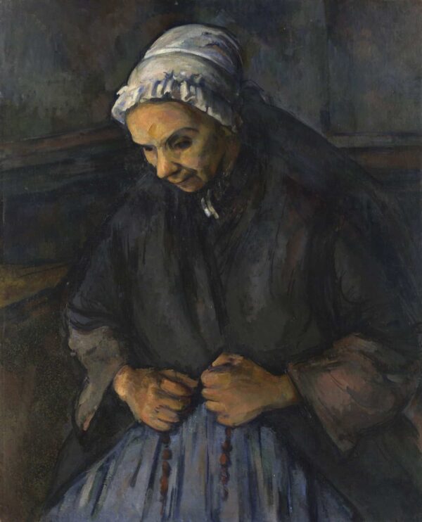 Femme âgée avec un rosaire – Paul Cézanne Paul Cézanne 70x85