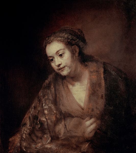 Demi-figure d’une femme – Rembrandt van Rijn Rembrandt van Rijn 70x70