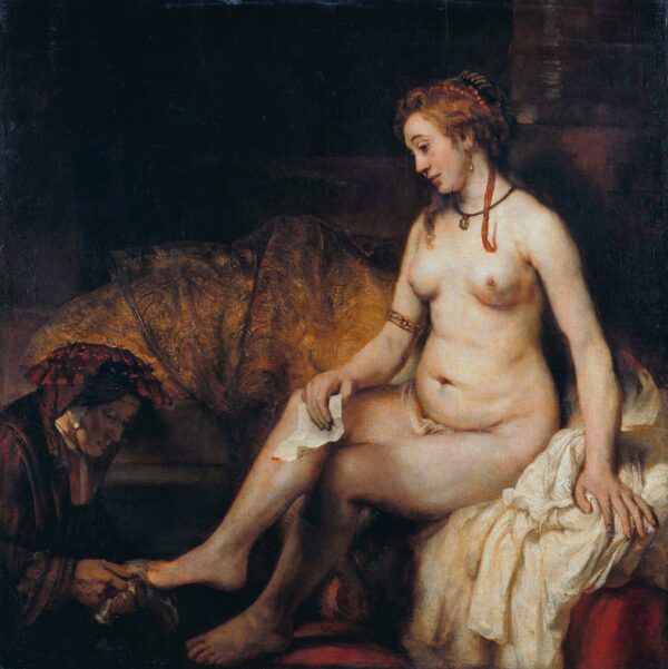 Bethsabée au bain tenant la lettre de David – Rembrandt van Rijn Rembrandt van Rijn 70x70