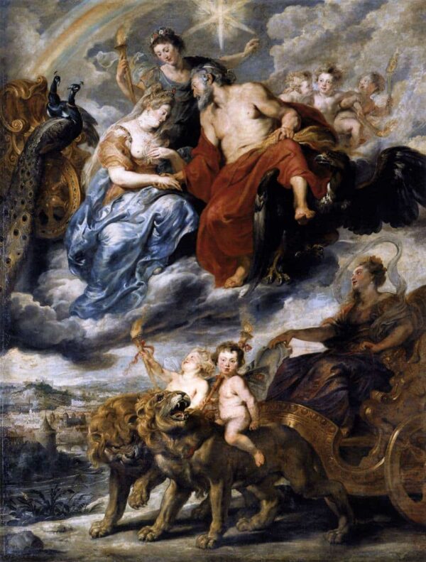 La rencontre de Marie de Médicis et d’Henri IV à Lyon (Le cycle Marie de Médicis) – Peter Paul Rubens Peter Paul Rubens 70x85