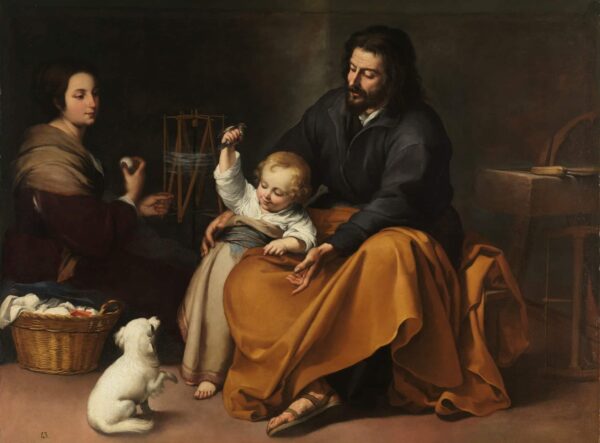 La Sainte Famille avec un oiseau – Bartolomé Esteban Murillo Bartolomé Esteban Murillo 105x70