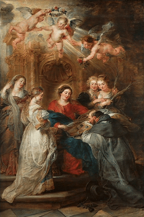 Autel d’Ildefonso, image centrale : Marie apparaît à Saint Ildefonso – Peter Paul Rubens Peter Paul Rubens 70x105