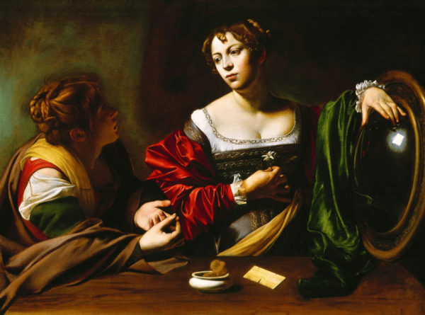 Marthe et Marie-Madeleine – Caravage Le Caravage 85x75