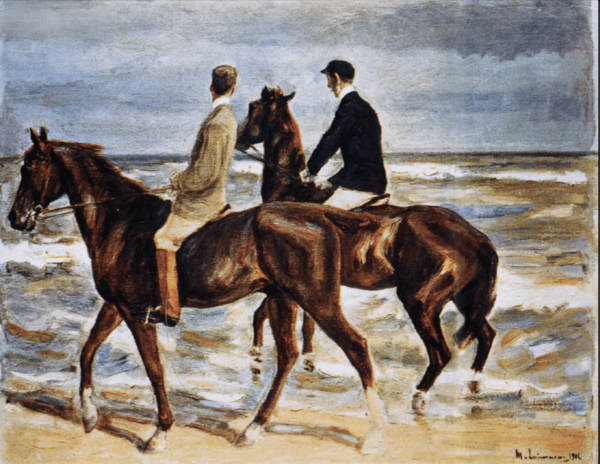 Deux cavaliers sur la plage – Max Liebermann Max Liebermann 85x75