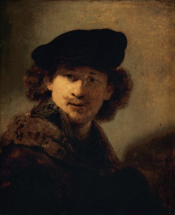 Self-Portrait avec béret en velours – Rembrandt van Rijn Rembrandt van Rijn 70x85