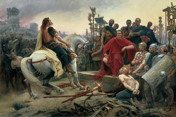 Vercingetorix jette ses armes aux pieds de Jules César – Lionel Royer Lionel Royer 105x70