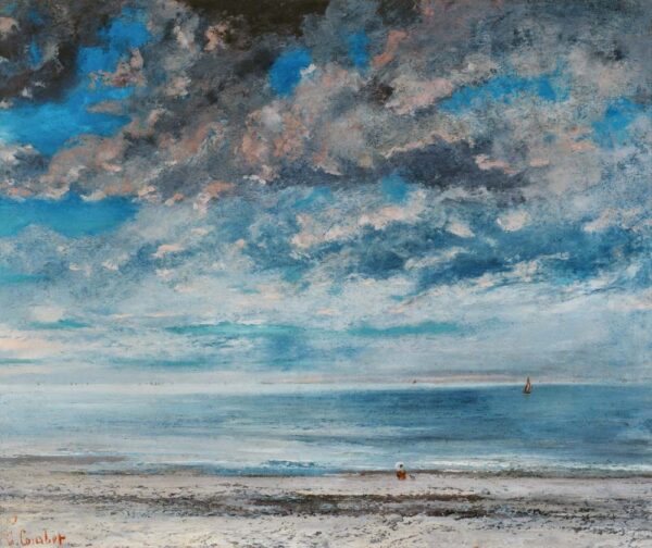 La Plage, Soleil Couchant – Gustave Courbet Gustave Courbet 85x75