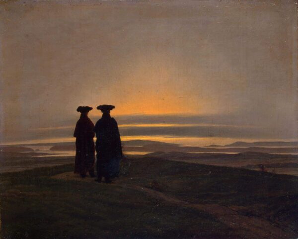 Paysage du soir avec deux hommes – Caspar David Friedrich Caspar David Friedrich 85x75