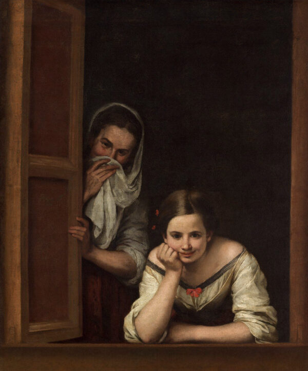 Deux femmes à une fenêtre – Bartolomé Esteban Murillo Bartolomé Esteban Murillo 70x85