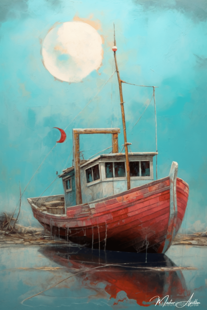Tableau bateau contemporain mer Tableaux Contemporains 2