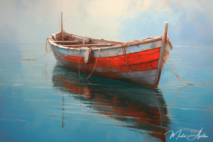 Tableau bateau contemporain tranquilus Tableaux Contemporains 2