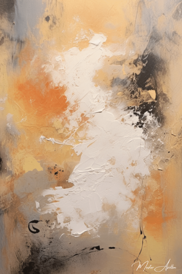 Tableau contemporain abstrait beige nuage de sable Tableaux Contemporains