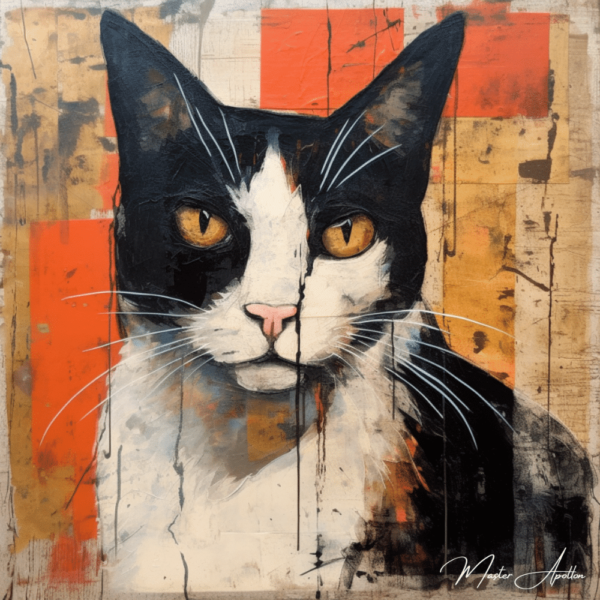 Tableau contemporain chat felix Tableaux Contemporains