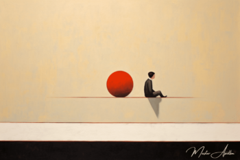 Tableau minimaliste assis Tableaux Contemporains