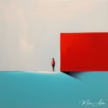 Tableau minimaliste contemplation Tableaux Contemporains