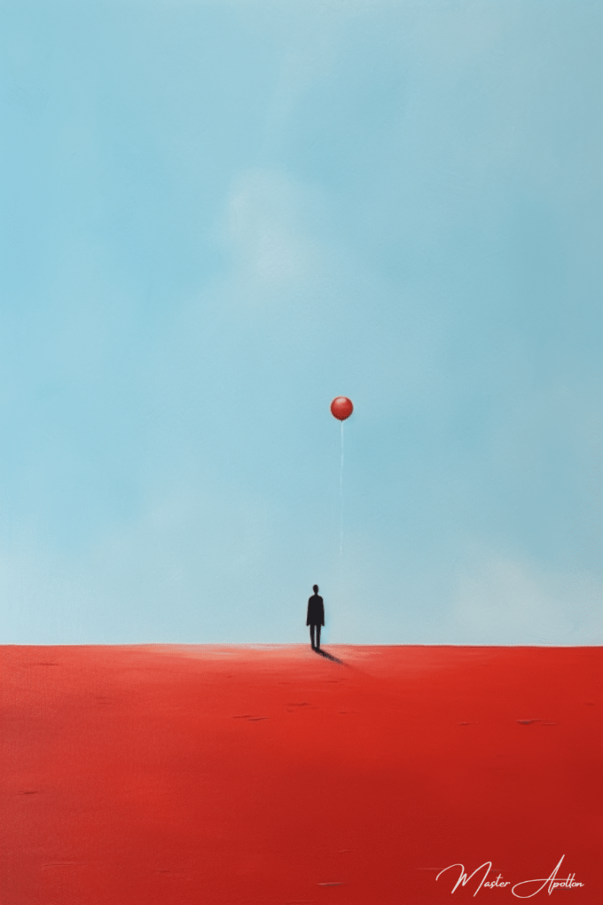 Tableau minimaliste le desert rouge Tableaux Contemporains 2
