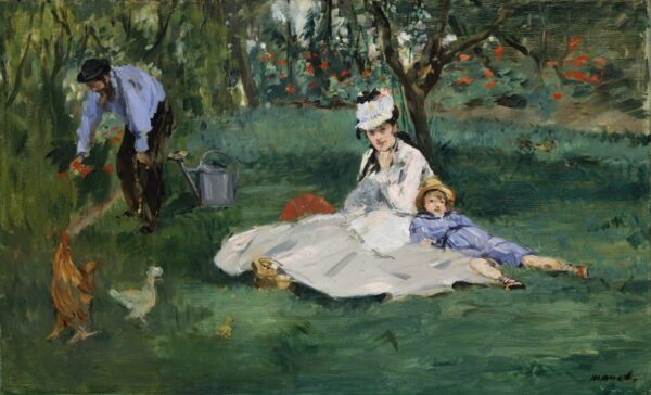 La famille Monet dans son jardin d’Argenteuil – Edouard Manet Édouard Manet 105x70