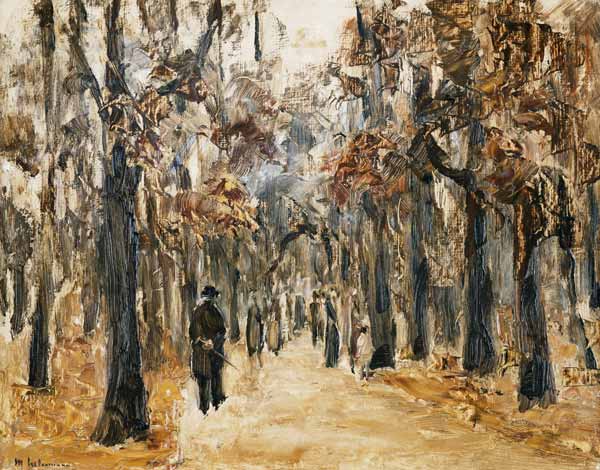 Zoo en automne avec des promeneurs – Max Liebermann Max Liebermann 85x75