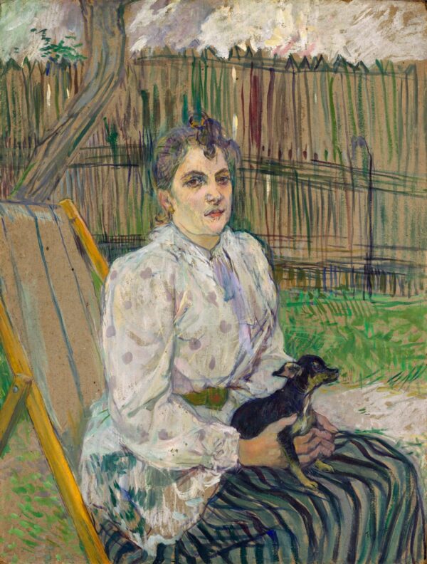 Femme avec un chien – Toulouse Lautrec Henri de Toulouse-Lautrec 70x85