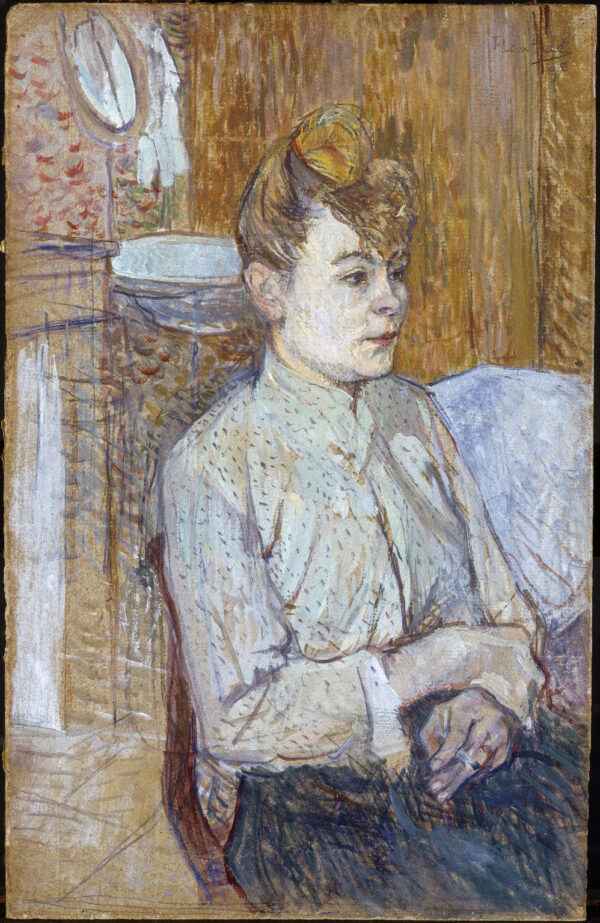 Femme avec une cigarette – Toulouse Lautrec Henri de Toulouse-Lautrec 70x105