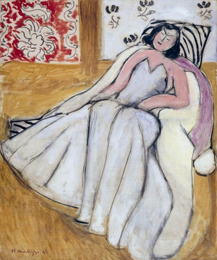 Jeune femme à la pelisse blanche – Matisse Henri Matisse 70x85