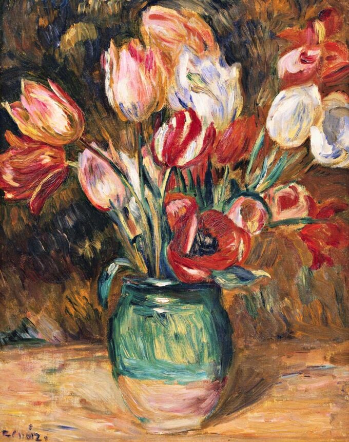 Tulipes dans un vase – Pierre-Auguste Renoir Pierre-Auguste Renoir 2