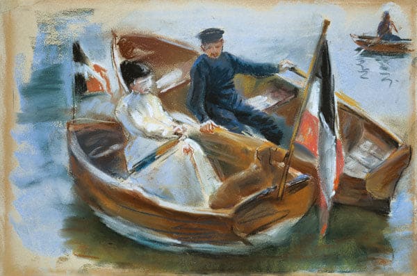 Deux bateaux avec des drapeaux, Wannsee, 1910 – Max Liebermann Max Liebermann 105x70