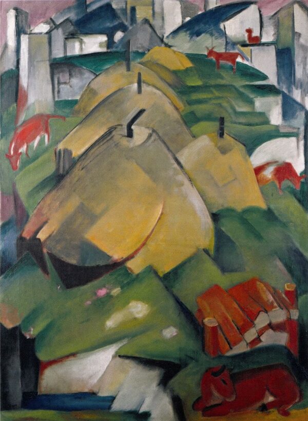 Scène alpine avec meules de foin – Franz Marc Franz Marc 70x105