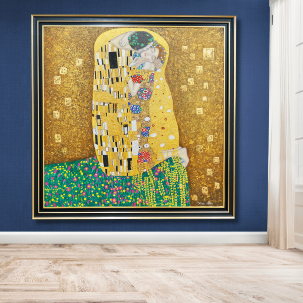 Le baiser (Gustav Klimt) – Reproduction en stock – 200 x 200 cm Gustav Klimt Galerie d'art 6