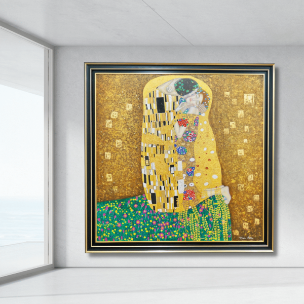 Le baiser (Gustav Klimt) – Reproduction en stock – 200 x 200 cm Gustav Klimt Galerie d'art 5