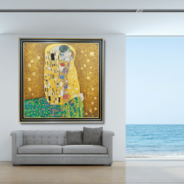 Le baiser (Gustav Klimt) – Reproduction en stock – 200 x 200 cm Gustav Klimt Galerie d'art 4